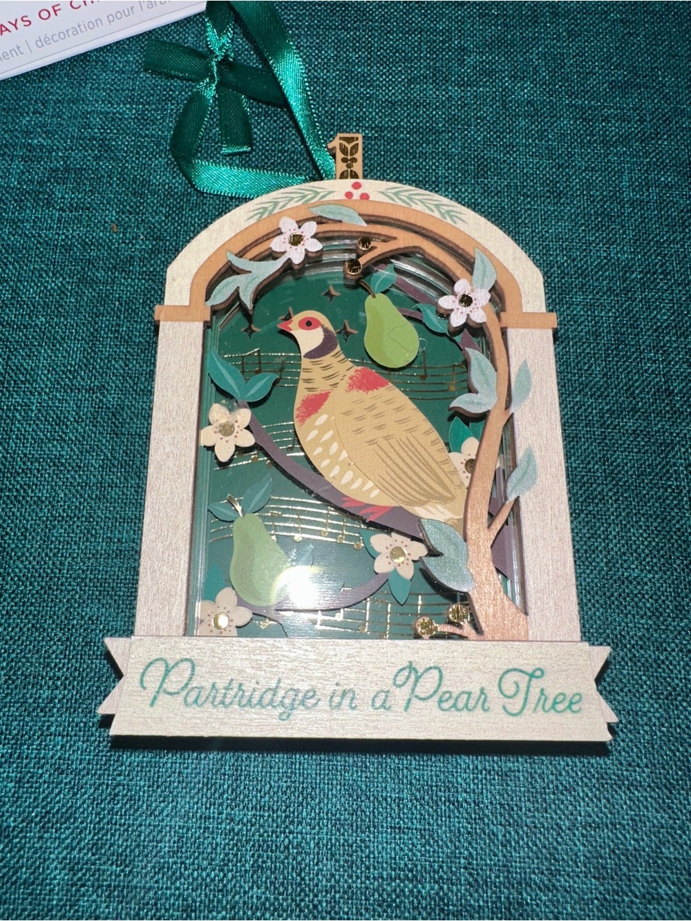 Hallmark Ornament TWELVE DAYS OF CHRISTMAS Partridge in Pear Tree 1st in Series